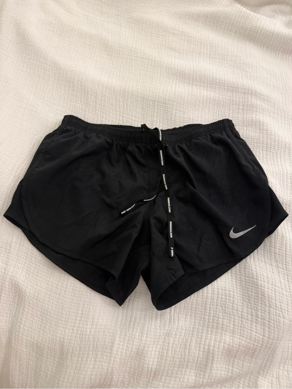 Nike Black Women's Athletic Running Shorts with Reflective Swoosh